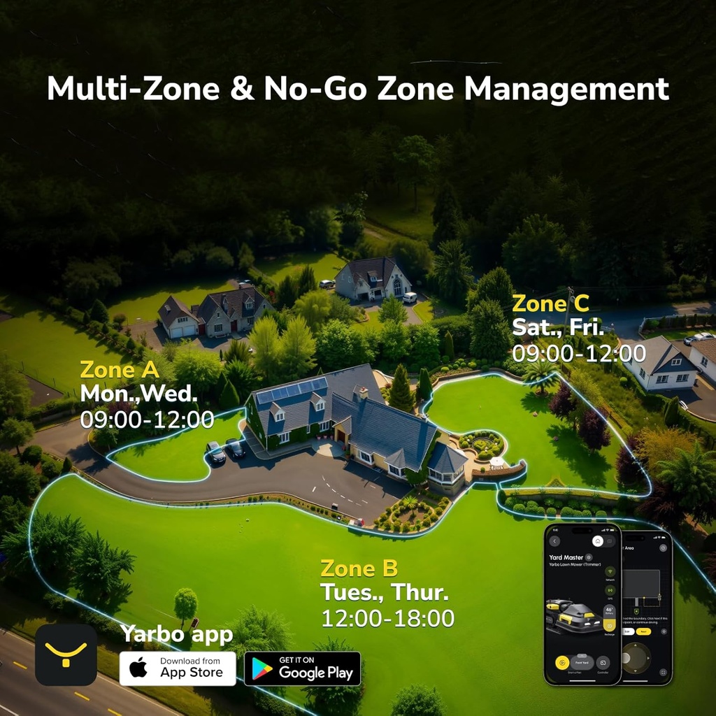 YARBO Robot Lawn Mower Module Works with Core, Rain Detection System (YARBO Core Sold Separately)