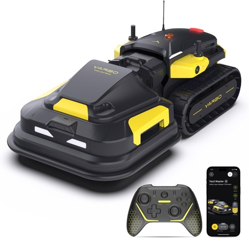 [B0F3HCQK3Y] YARBO Robot Lawn Mower, Autonomous Robotic Lawnmower for Large Yard up to 6 Acres, 70% Steep Slopes, AI Multi-Zone Mapping, RTK GPS, Modular Design, Perimeter Wire Free